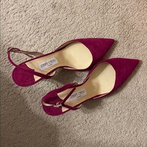 Jimmy Choo Fuchsia Slingback Heels